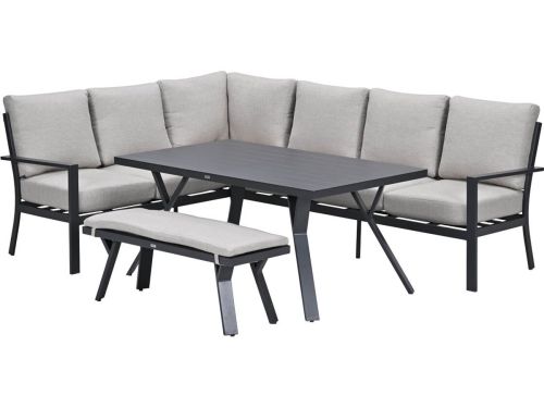 Garden Impressions Senja lounge dining set 4-delig links - sandstone