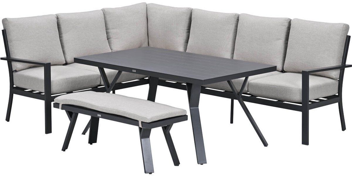 garden impressions senja lounge dining set 4 delig links sandstone