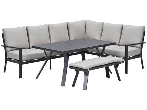 Garden Impressions Senja lounge dining set 4-delig rechts - sandstone