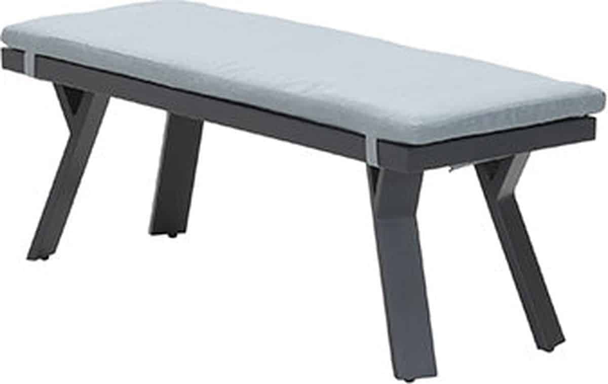 garden impressions sergio bank 110x40xh45 carbon black/ mint grey