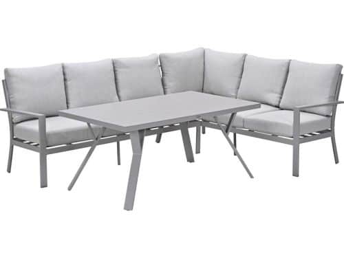 Garden Impressions Sergio lounge-dining set rechts - taupe-valley sand