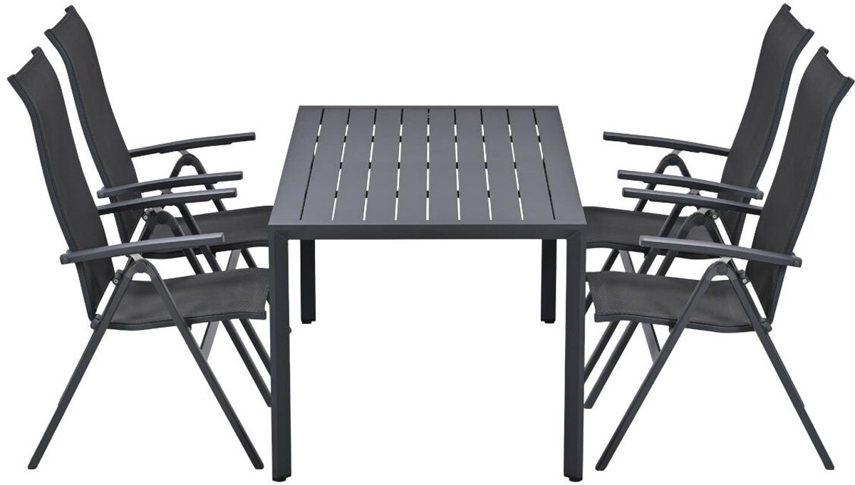 garden impressions siena tuinset 5 delig verstelbaar kasper tuintafel 160×84