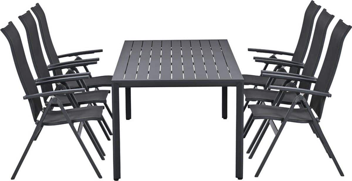 garden impressions siena tuinset 7 delig verstelbaar kasper tuintafel 220×93