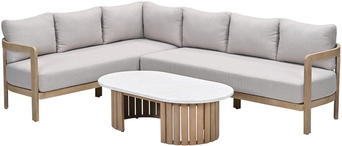 garden impressions sirocco loungeset 3 delig links acacia grey
