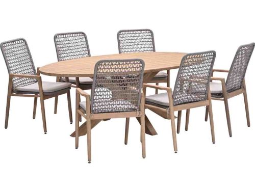 Garden Impressions Skala/Urania tuinset 6 personen acaciahout ovaal 220 cm