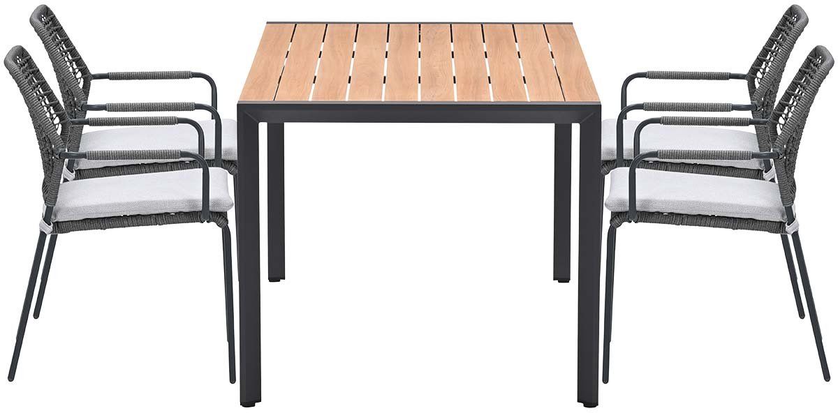 garden impressions swifty tuinstoelen 4 stuks + felini tafel 160