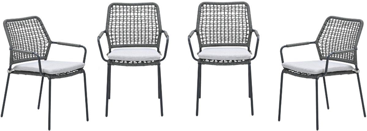 garden impressions swifty tuinstoelen set van 4 carbon black