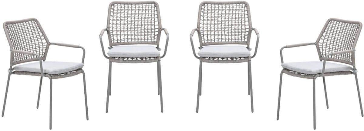 garden impressions swifty tuinstoelen set van 4 taupe /