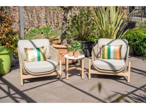 Garden Impressions Talara stoel loungeset 3-delig - Zand