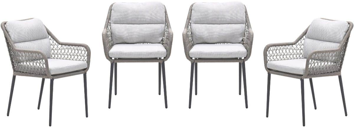 garden impressions toledo tuinstoelen set van 4 taupe