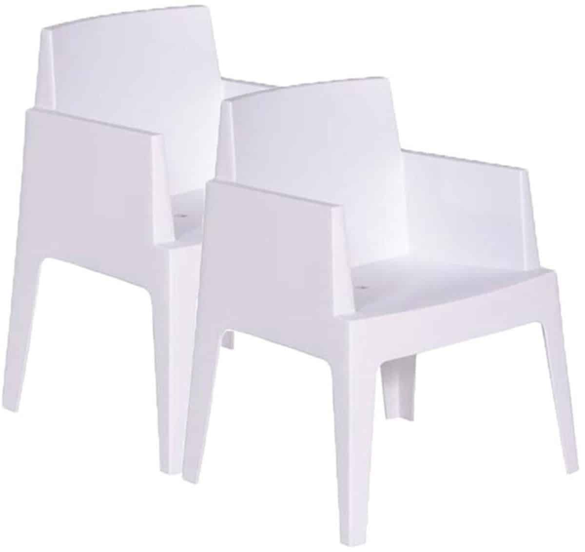 garden impressions tuinstoel box the original wit 2 stuks