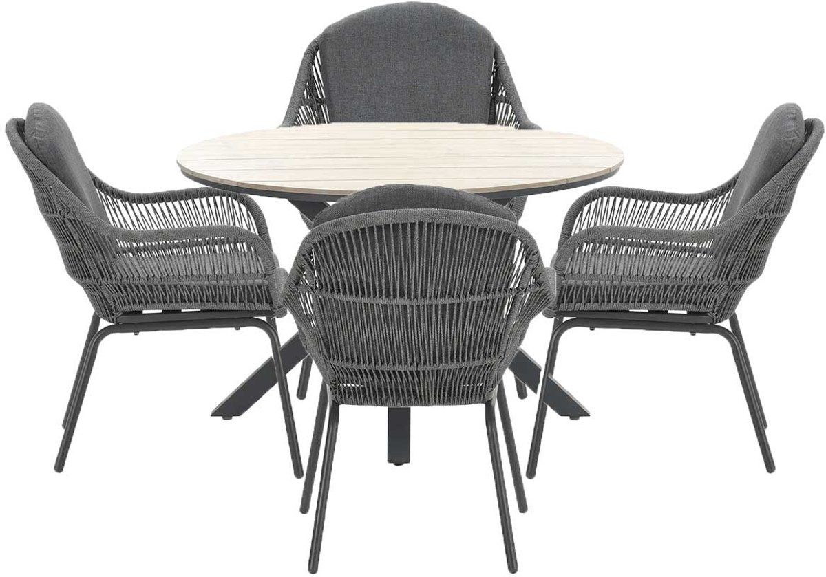 garden impressions yima tuinset 5 delig licht grijs tulli tuintafel