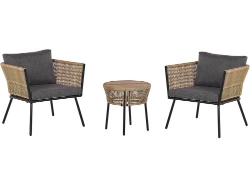 GARGANO - Bistroset voor 2 - Lichtbruin - PE rotan