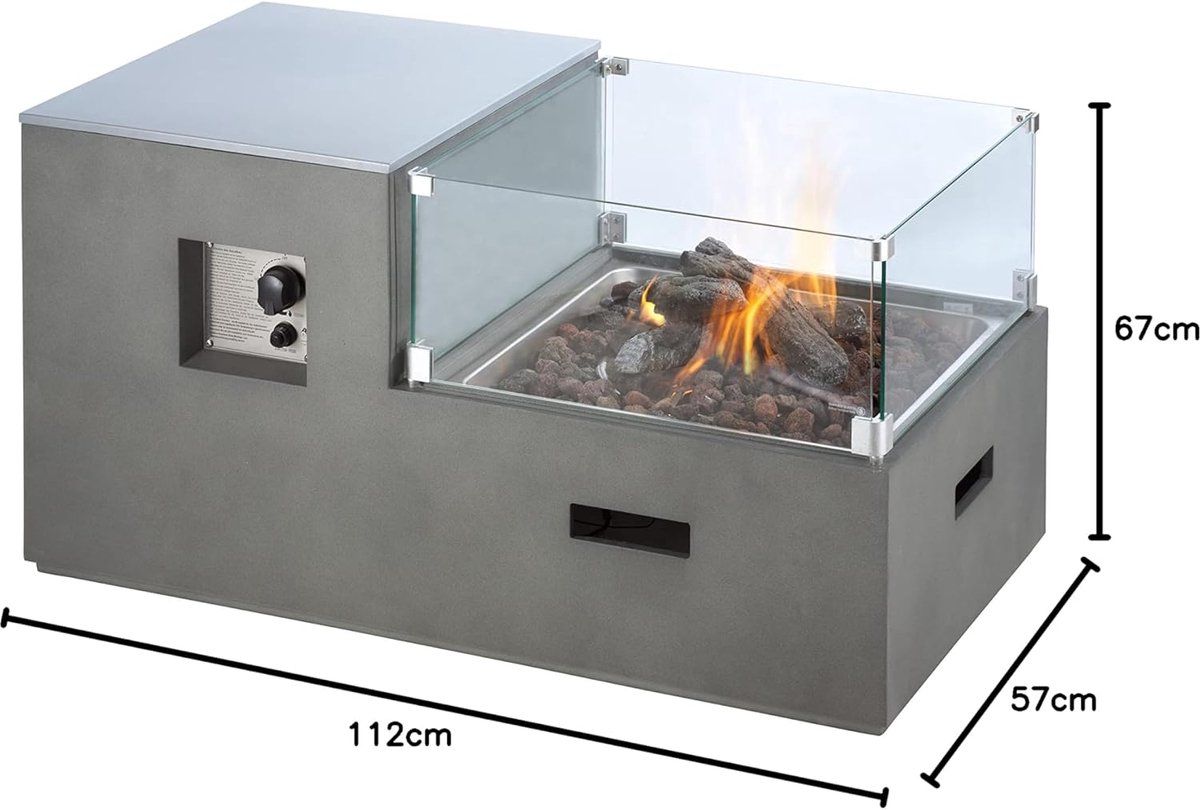 gas lounge vuurtafel bellavero compacte outdoor gashaard 15kw met