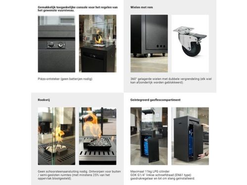 Gas Tuinkachel - Gashaard - Terrasverwarmer - Buitenhaard - Balkonverwarmer