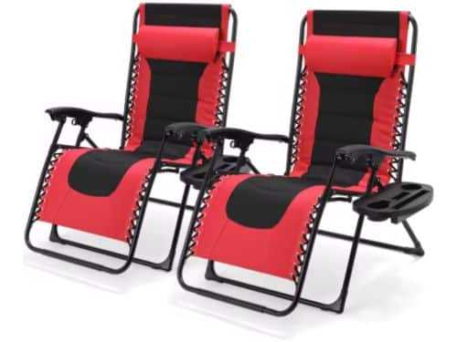 Gewatteerde Zero Gravity Lounge Chair - Tuinstoel - Ligbed