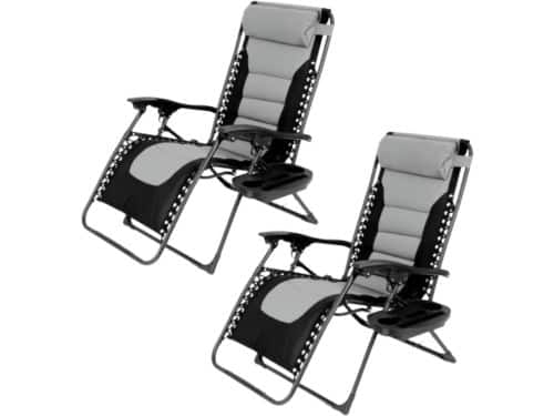 Gewatteerde Zero Gravity Lounge Chair - Tuinstoel - Ligbed