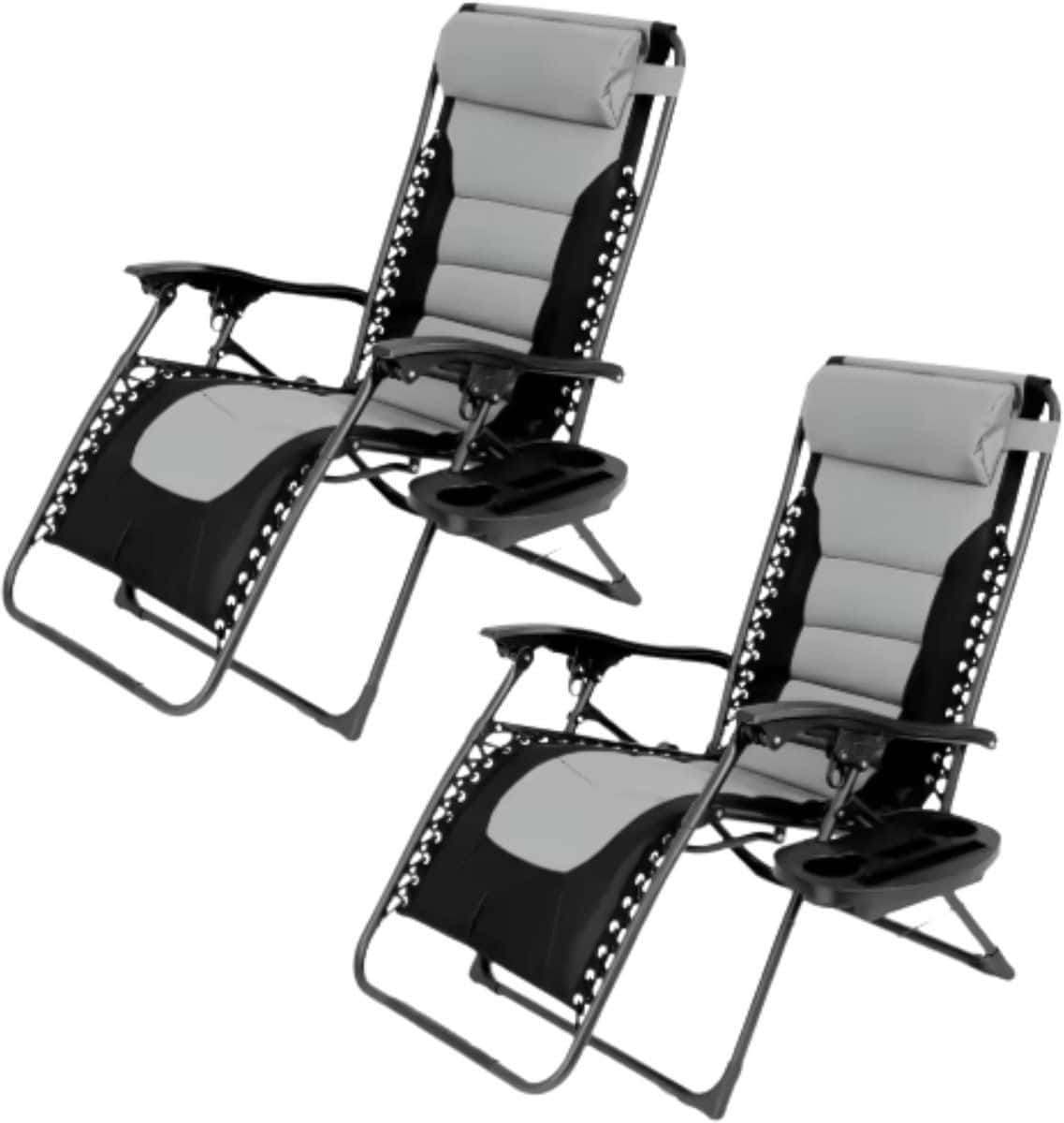 gewatteerde zero gravity lounge chair tuinstoel ligbed