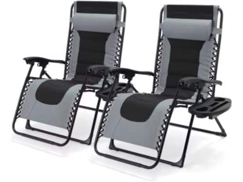 Gewatteerde Zero Gravity Lounge Chair - Tuinstoel - Ligbed