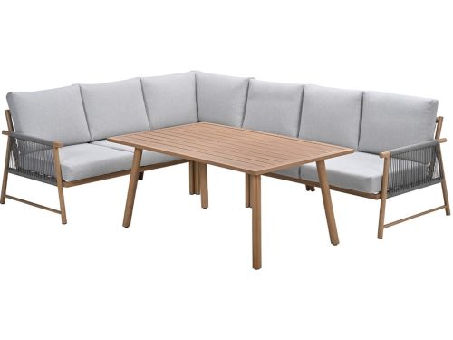 GI Bahama lounge-/diningset - Valley Sand/Teak look