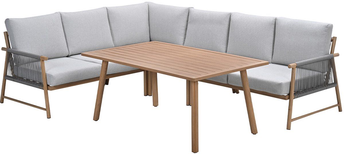 gi bahama lounge /diningset valley sand/teak look