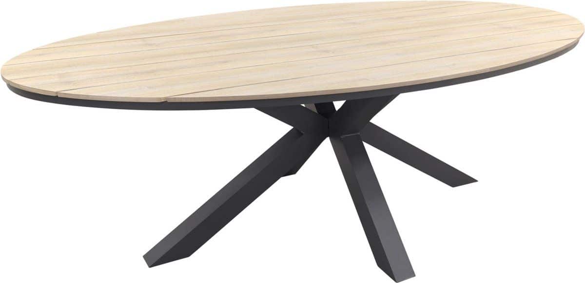 gi edison ovale houtlook tuintafel 280×140 cm.