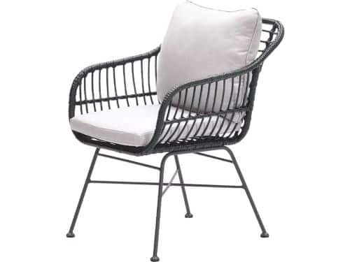 GI Margriet wicker dining tuinstoel - Zwart