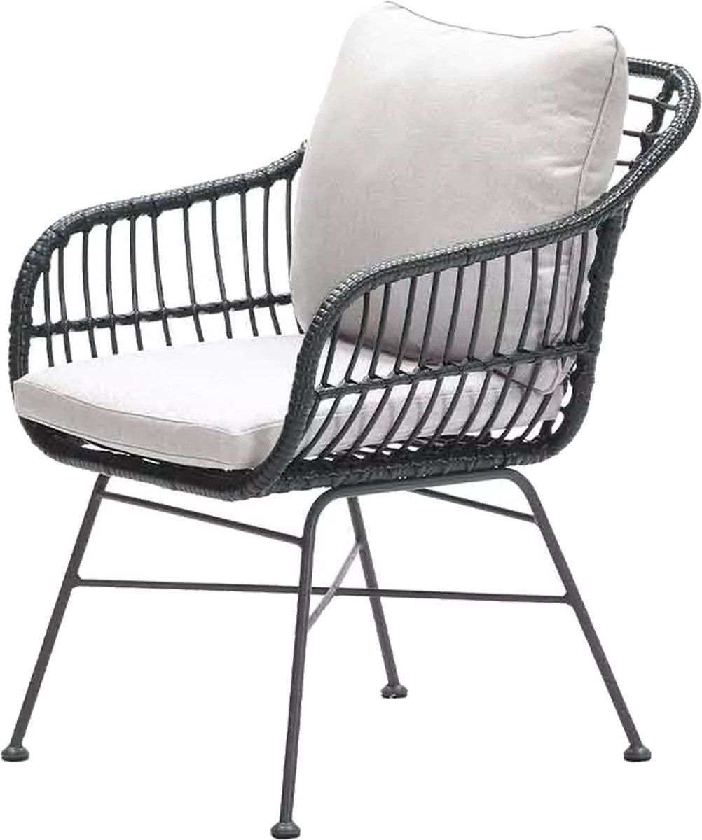 gi margriet wicker dining tuinstoel zwart