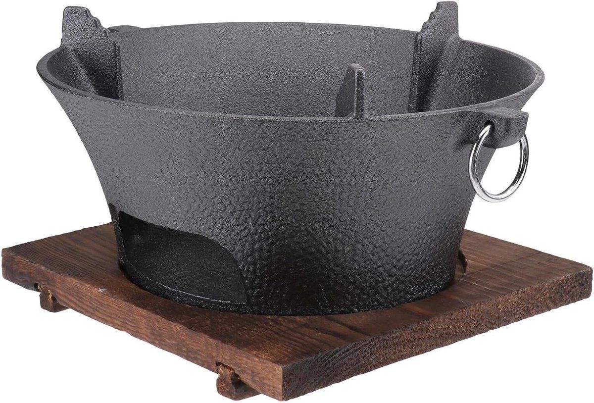 gietijzeren houtskool bbq outdoor kachel buiten koken