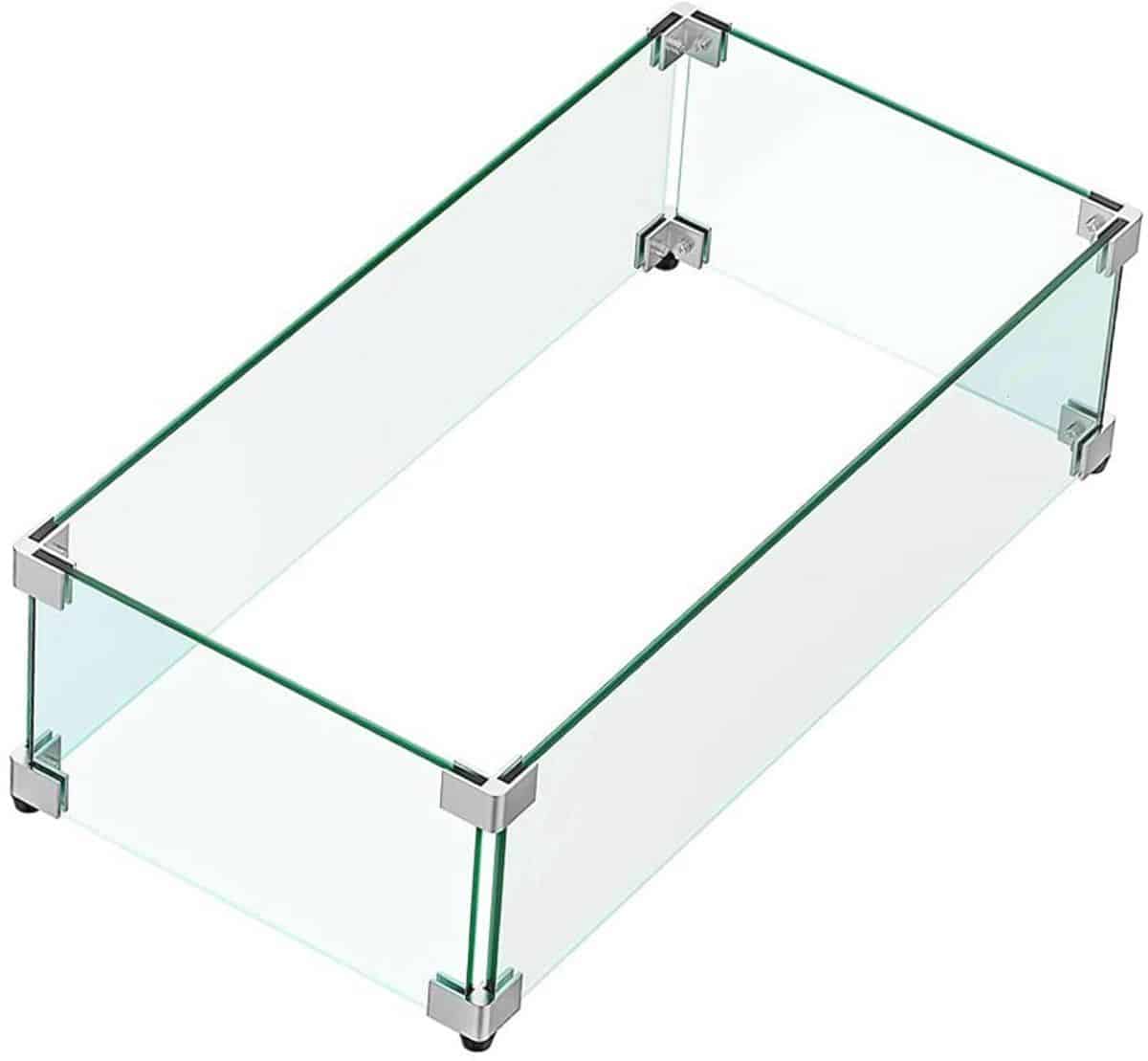 glazen windbescherming voor vuurschalen temperatuurbestendige vuurtafel scherm stevige