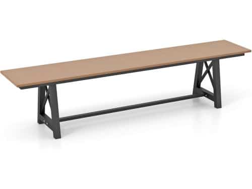 GOPLUS Tuinbank zonder rugleuning, 183 cm, rugvrije zitbank