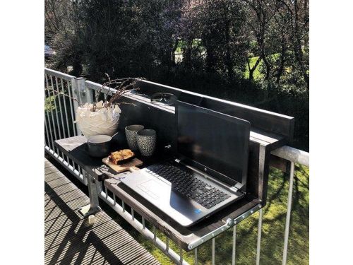 GoudmetHout® Balkontafel Hangend & Inklapbaar - 99 cm Hout