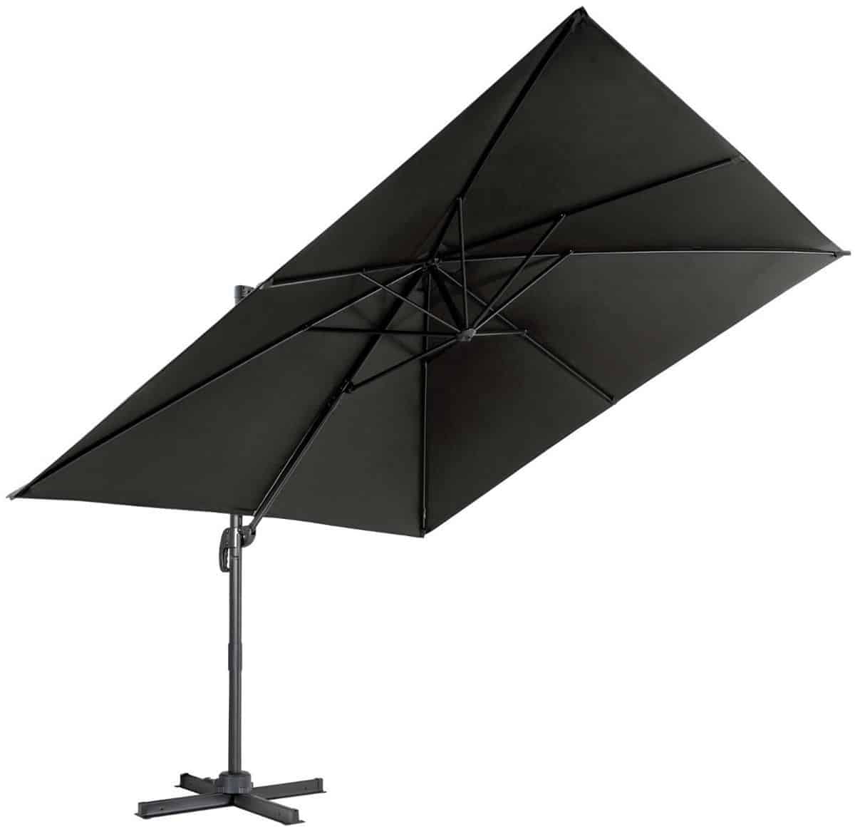 grijze parasol waterdicht & uv beschermend kantelbaar & verstelbaar