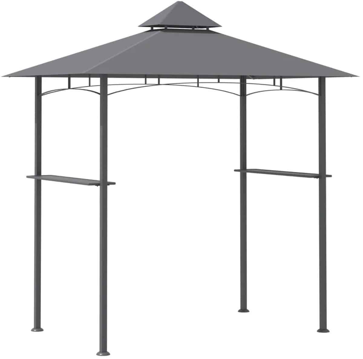 grill paviljoen grillpaviljoen met zijplanken & brandvertragend dubbel dak