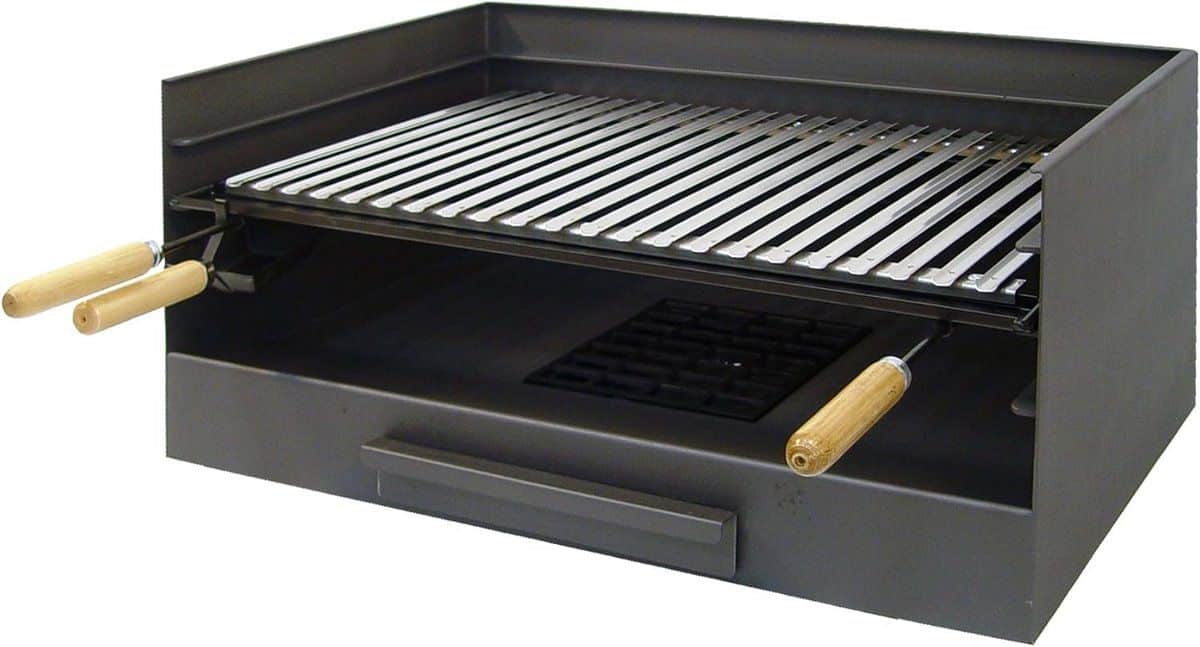grilllade met rooster bbq lade buiten koken