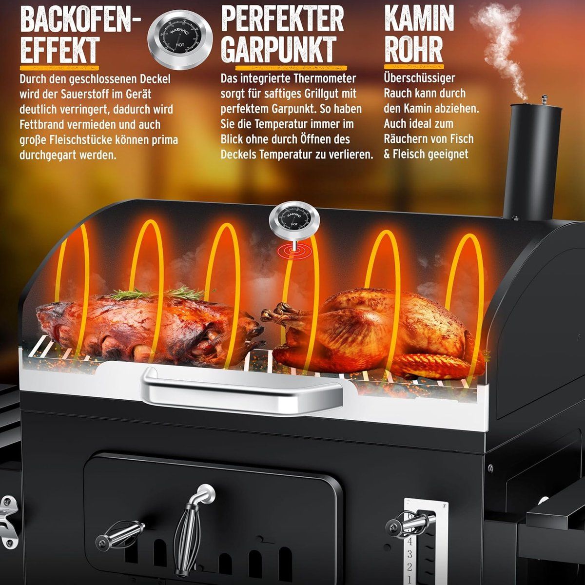 grillmaster elite xxl outdoor bbq grillwagen met ovenfunctie