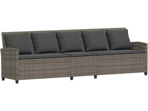Grote tuinbank 5-zits met kussens van polywood loungebank voor buiten