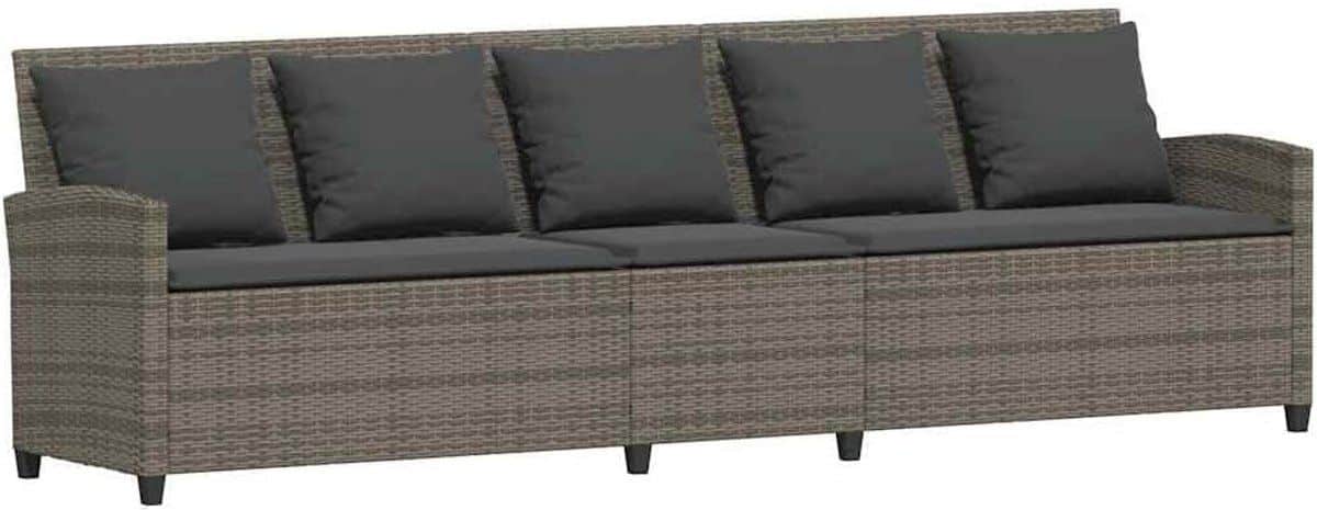 grote tuinbank 5 zits met kussens van polywood loungebank voor buiten