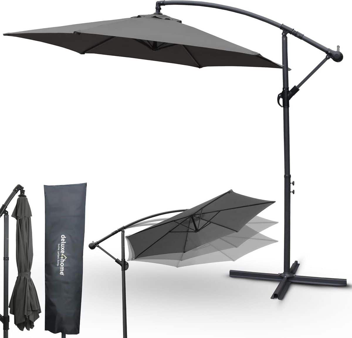 grote zweefparasol Ø270 cm hangparasol voor terras en tuin