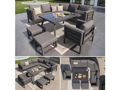 Gutent Loungesets - Halve Maan Bank - 8 Personen