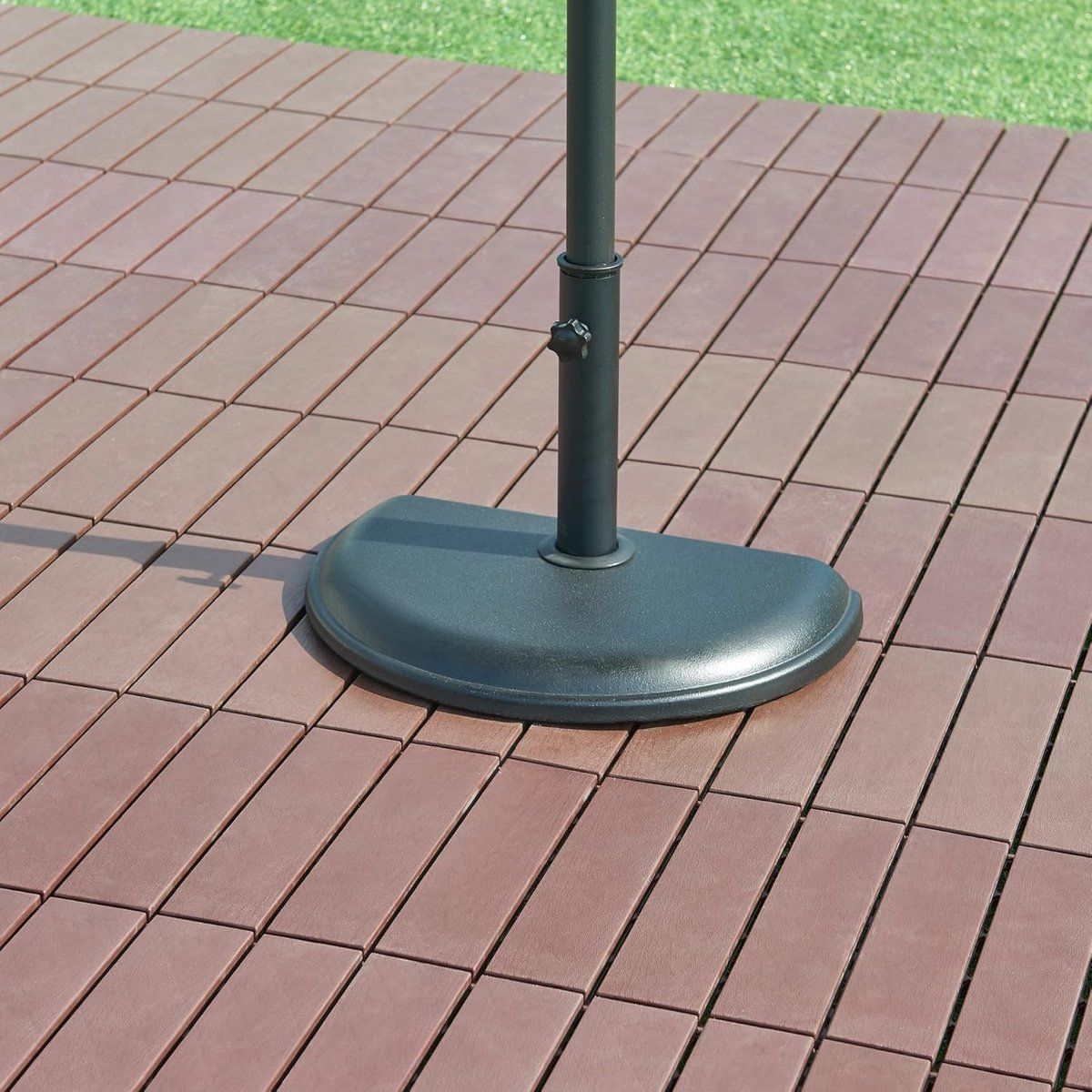 halfronde parasolvoet voor parasolstokken Ø33/37/41/48 mm 45x29x4,5 cm