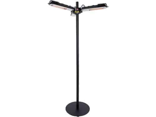 Halogeen Parasol Terrasverwarmer 2000W - Zwart en Zilver - Voor