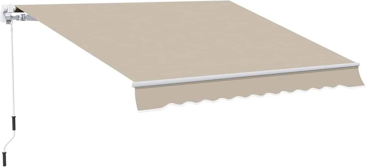 handmatige luifel terrasscherm buiten schatten waterdicht polyester