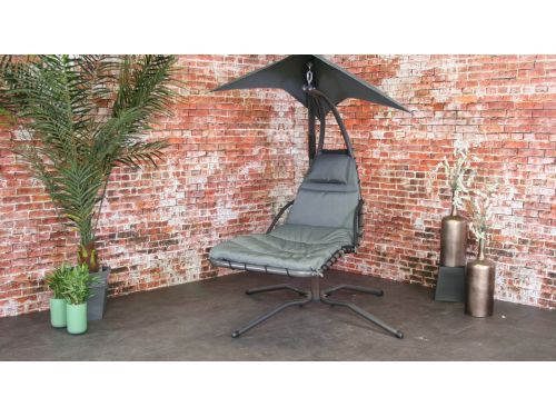 Hangstoel Honolulu met parasol - Antraciet