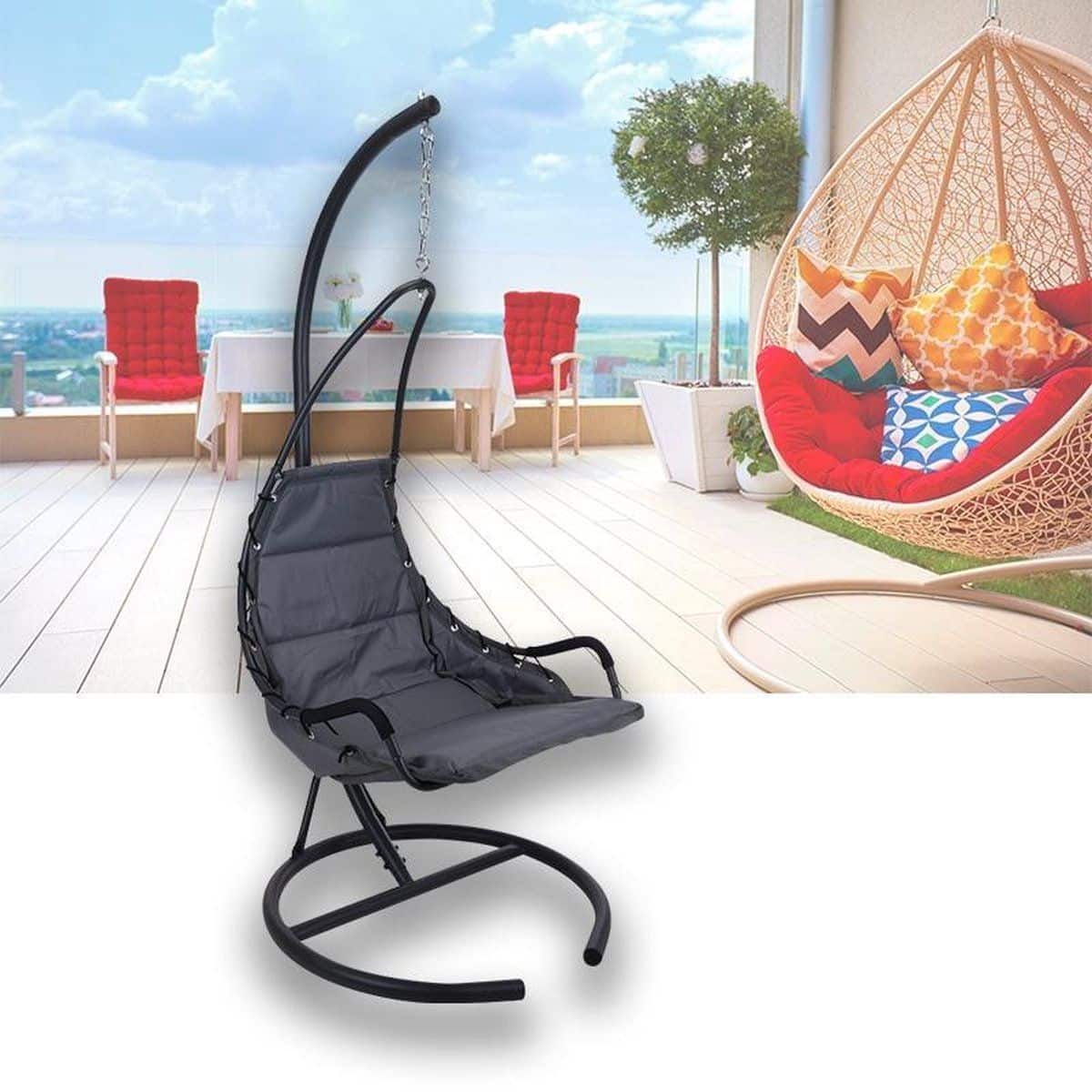 hangstoel lounger grijs