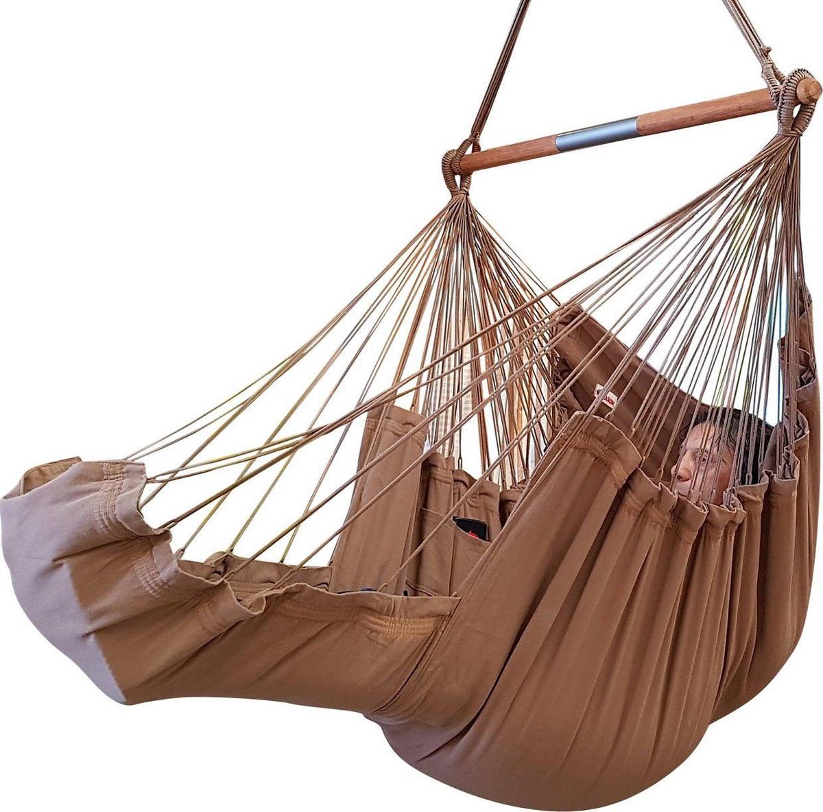 hangstoel lounger havana deluxe gemaakt van 2 lagen polycotton met