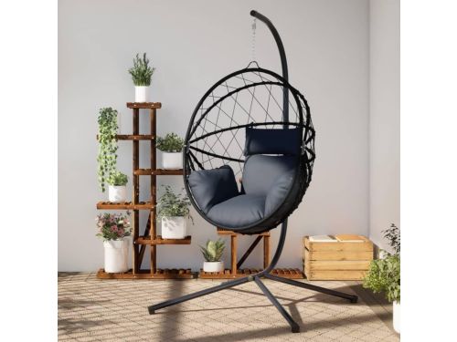 Hangstoel met standaard - Ei-design schommel - Ontspannen buiten zitten