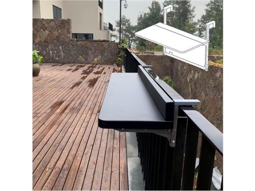 Hangtafel Balkon - Bijzettafel Buiten - Buiten Ontspannen - Ponsvrije