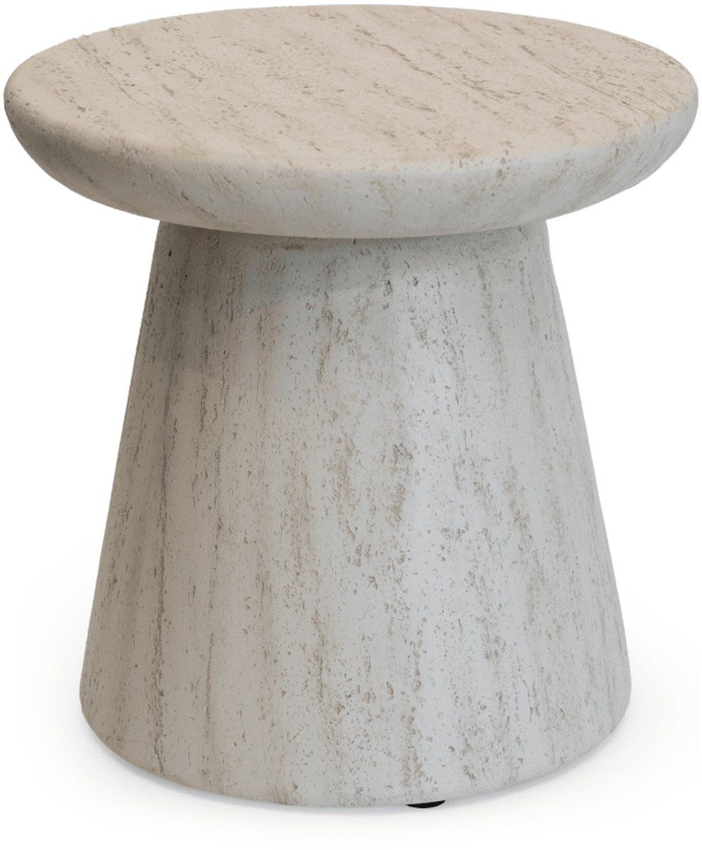 happy cocooning bijzettafel round travertin bijzettafel vuurtafel 45x45x45