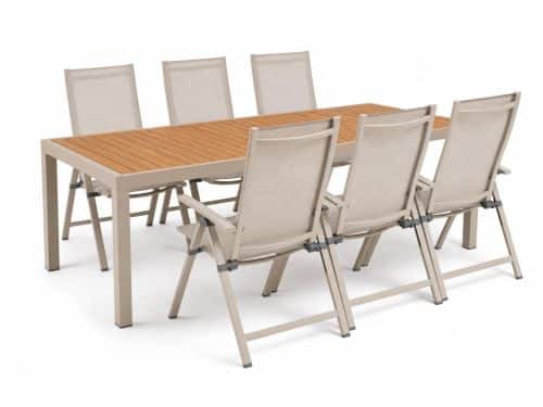 Hartman Alice Comfort/Creta 210x90 cm dining tuinset 7-delig
